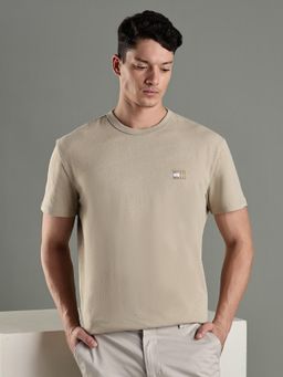 Tommy Hilfiger - Men Brown Cotton Regular Fit T-Shirt