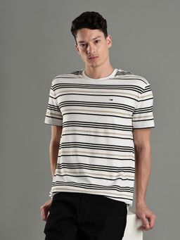 Tommy Hilfiger - Men White Cotton Regular Fit T-Shirt