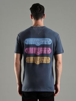 Tommy Hilfiger - Men Blue Cotton Regular Fit T-Shirt