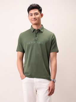 U.S. Polo Assn. Denim Co. - Men Brand Embossed Outdoor Polo T-Shirt