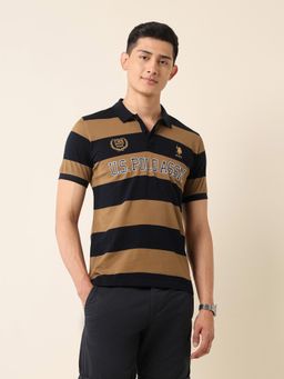 U.S. POLO ASSN. - Men Horizontal Striped Slim Fit Polo T-Shirt
