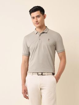 U.S. POLO ASSN. - Men Textured Slim Fit Polo T-Shirt