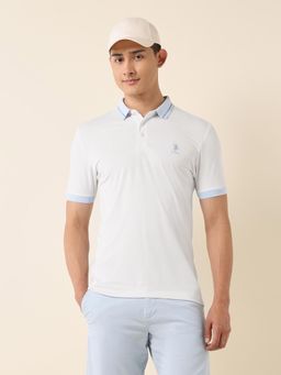 U.S. POLO ASSN. - Men Solid Slim Fit Polo T-Shirt
