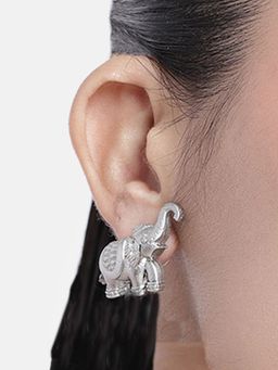 Abdesigns - Graceful High Quality German Silver Stud Earrings