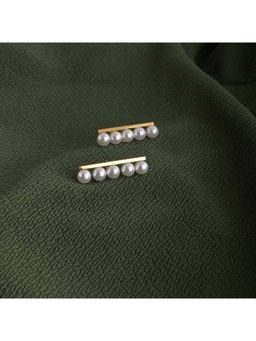 Palmonas - Linear Pearl Earrings for Womens Waterproof & Anti-Tarnish