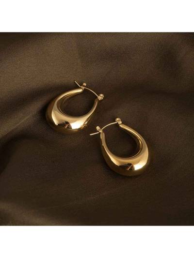 U-shaped Chunky Earrings for Womens Waterproof & Anti-Tarnish