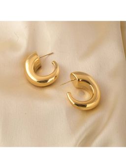 Palmonas - Curved Modernity Earrings for Womens Waterproof & Anti-Tarnish