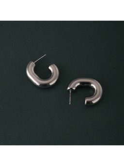 Palmonas - Modern Halo Earrings Hoop Silver