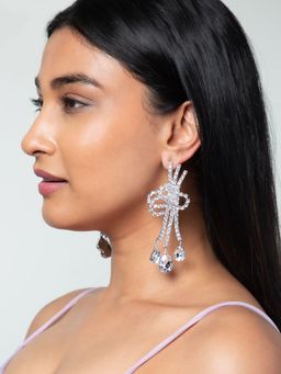 White Lies - Bow Drop & Dangle Earrings