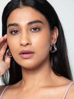 White Lies - Chunky Silver Hoops