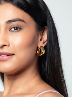 White Lies - Chunky Gold Hoops