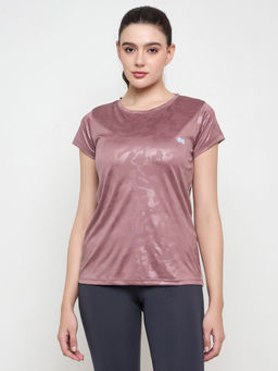 Clovia - Camouflage Print T-Shirt in Pink