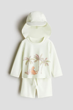 H&M - Boys Green Upf 50 Sun Protection Set