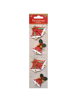 Little Birdie - Christmas Embellishments- Jingle Bells, 4 Peaces (Pack of 2)