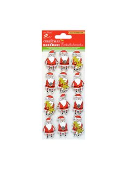 Little Birdie - Christmas Embellishments - Santa Claus, 12 Peaces (Pack of 3)