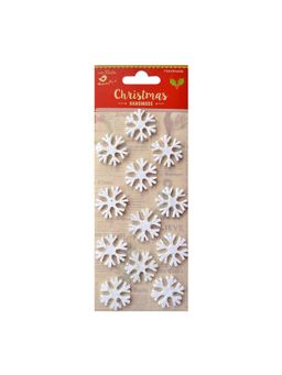Little Birdie - Christmas Embellishments - 3D Mini Glitter Snowflakes, 12 Peaces (Pack of 2)