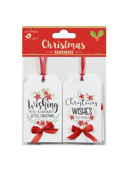 Little Birdie - Christmas Wishes Printed Tags, 4 Peaces (Pack of 3)