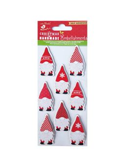 Little Birdie - Christmas Glitter Embellishments Sparkle Gnomes 8 Peaces (Pack of 2)