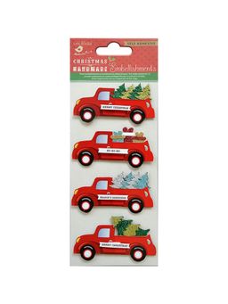 Little Birdie - Christmas Glitter Embellishments Joyful Season 4 Peaces (Pack of 2)