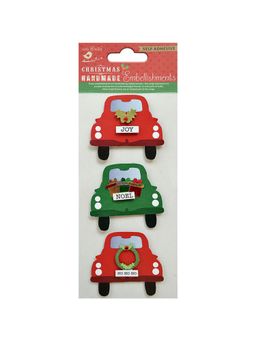 Little Birdie - Christmas Glitter Embellishments Joyful Journey (Pack of 3)