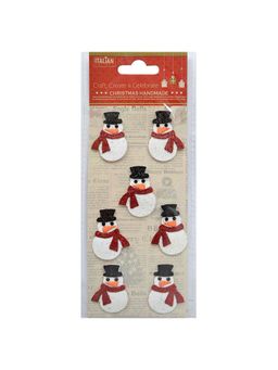 Little Birdie - Christmas 3D Embellishments Snowman (Pack of 3)