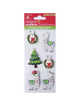 Little Birdie - Christmas Glitter Embellishment Sparkle Llama(Pack of 3)