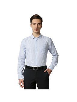 Park Avenue - Medium Blue Striped Formal Shirt