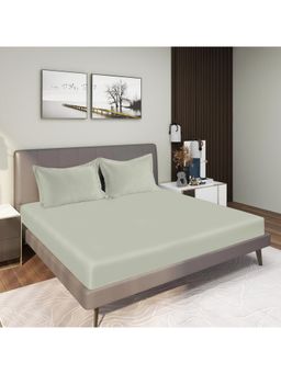 LANE LINEN - 100% Cotton Urban Chic Super King Bedsheet with 2 Pillow Covers - Grey