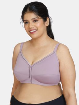 Zivame - True Curv Cotton Laminated Full Coverage Minimiser Bra - Elderberry