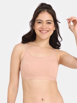 Zivame - Rosaline Double Layered Non Wired 3/4Th Bralette - Maple Sugar