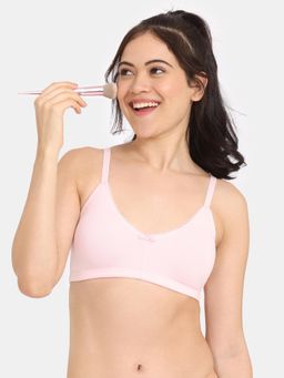Zivame - Rosaline Double Layered Non Wired Medium Coverage Bralette - Tender Touch