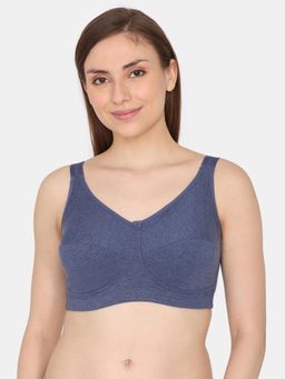 Zivame - True Curv Double Layered Super Support Bra - Blue Depth