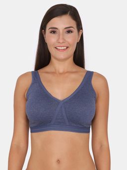 Zivame - True Curv Double Layered Super Support Bra - Blue Depth