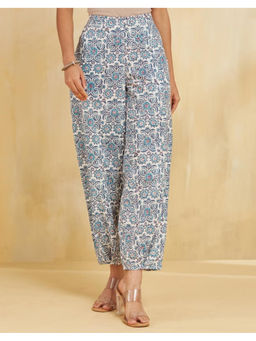 Fabindia - Blue Cotton Hand Block Printed Salwar