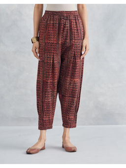 Fabindia - Rust Cotton Bagh Abstract Printed Salwar