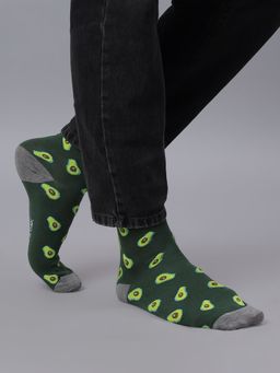 Mint & Oak - Green Printed Avocado on Toes