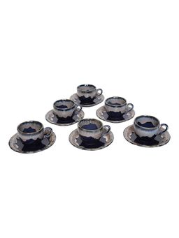 Amalfiee Ceramics - Exclusive Gulchandani Handmade Tea Cups And Saucers Set Of 6