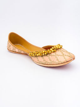 NR by Nidhi Rathi - Embellished Baby Pink Juttis