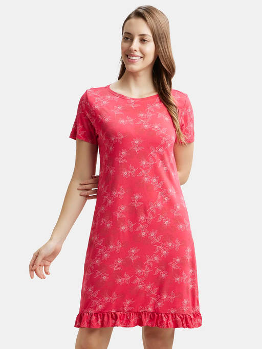 jockey cotton night dress for women Buy RX25 Micro Modal Printed Sleep Brown Dress Shoes with Color:Maine Blue sa_ER_AJE ROW_MixedPrice_100BestSellingDresses Sleepwear jockey FEELS GOOD + DOES
