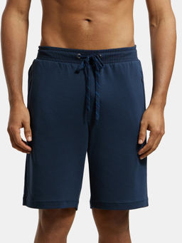 Jockey - AM14 Men Super Combed Cotton Rich Straight Fit Shorts - Navy