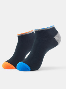 Jockey - 7052 Men Compact Cotton Elastane Low Show Socks - Black (Pack of 2)