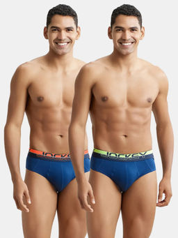 Jockey - FP01 Men Super Combed Cotton Solid Brief - Estate Blue (Pack of 2)