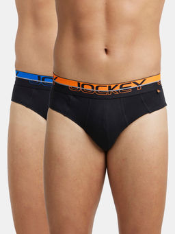 Jockey - FP01 Men Super Combed Cotton Solid Brief - Black (Pack of 2)