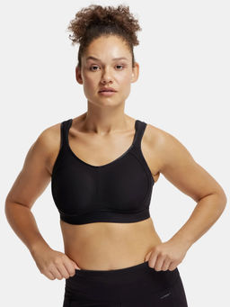 Jockey - MI11 Wirefree Non Padded Plus Size Microfiber Elastane Sports Bra - Black