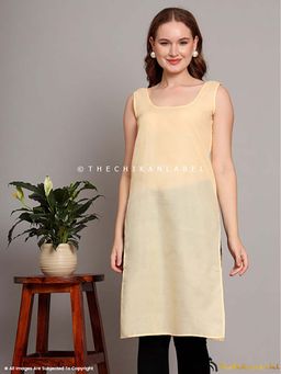 The Chikan Label - Cotton Camisole Inners for Kurtis and Kurta Beige