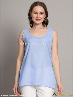 The Chikan Label - Cotton Short Camisole Inners for Kurtis and Kurta Lavendar