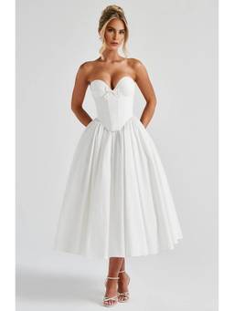 Bee Boe - Ivory Grace Strapless Solid Dress