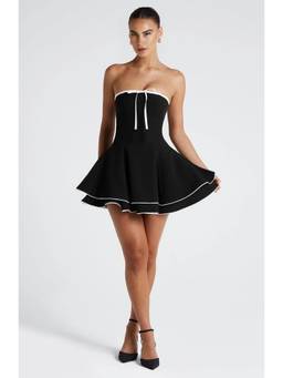 Bee Boe - Black Monochrome Charm Mini Dress