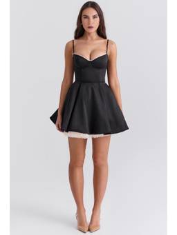 Bee Boe - Sweetheart Tulle Black Mini Dress