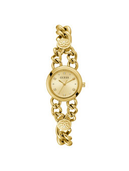 Guess - Women Bejewelled Gold Dial Analog Watch - GW0758L2 (M)